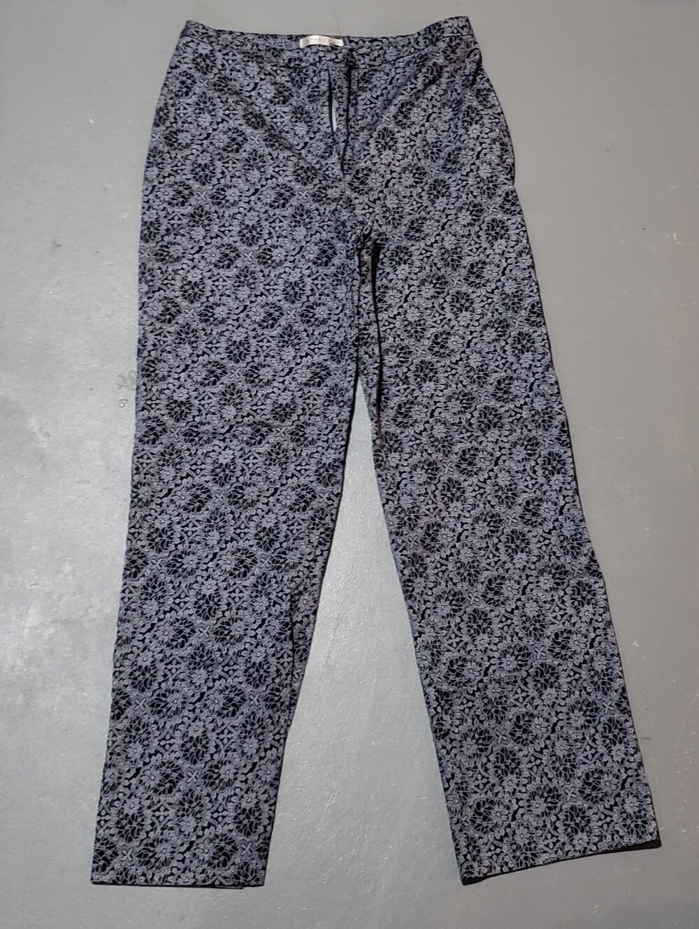 Studio Blue and Black Patterned Capris